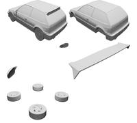 Modello in Scala per Honda Civic EF9 1/1000 Stampato 3D Replica Display