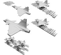 Modello Jet Saab Gripen JAS-39 Scala 1:285 6mm Miniatura Stampato 3D STL