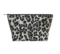 Modello Leopardo Grigio E Nero, Borsa da toilette Borsa per trucco Borsa per cosmetici Borsa da toilette da viaggio portatile