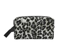 Modello Leopardo Grigio E Nero, Borsa per il trucco Borsa per cosmetici Borsa da viaggio portatile da viaggio Borsa per trucco Organizer