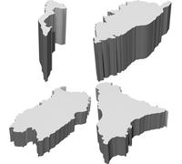 Modello Mappa 3D Educativa Isole Mediterraneo Sicilia Sardegna Geografia