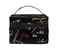 Modello matematicoBorsa per il trucco, borsa cosmetica portatile per donna - Organizer da viaggio per cosmetici, regalo per momenti speciali