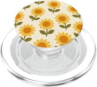 Modello minimale girasole retrò carino floreale estate estetica PopSockets PopGrip per MagSafe
