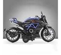 Modello Modello Di Moto Luce E Suono Effetto Diecast Giocattoli Per Auto Ragazzi Regalo Compleanno Per In Scala 1:12 Lega(Blue)