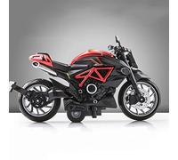 Modello Modello Di Moto Luce E Suono Effetto Diecast Giocattoli Per Auto Ragazzi Regalo Compleanno Per In Scala 1:12 Lega(Red)