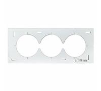 Modello/modello/marcatore di fori per impianti elettrici 3xØ68 SENDI noVa TEMPLATE - Modello di perforazione per spina, scatola interruttore, scatola a parete cava - livella a bolla