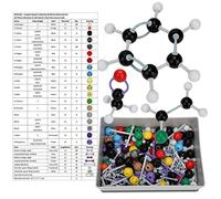 267 pezzi Modello molecolare, insieme di chimica modello molecolare di chimica organica pacchetto kit modello modelli di molecole organiche per insegnanti studenti scienziato classe di chimica