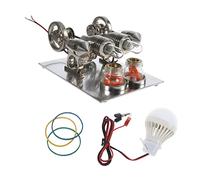 Modello motore a doppio cilindro generatore di corrente ad aria calda laboratorio scientifico strumenti didattici calore vapore modello educativo giocattolo