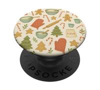 Modello natalizio per la cottura dei primi anni 2000, design accogliente per le vacanze PopSockets PopGrip Adesivo