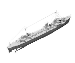 Modello Nave Cacciatorpediniere IJN Kamikaze 1922 Marina Giapponese 3D