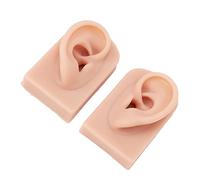 Modello orecchio in silicone, 1 paio flessibile morbido riutilizzabile simulato pelle umana modello piercing in silicone, Gel di silice