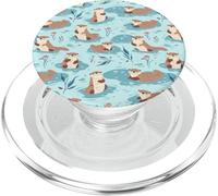 Modello Otter Divertente Dolce Animale Oliva Di Mare Azzurro PopSockets PopGrip per MagSafe
