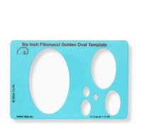 Modello ovale CLPA 6" - Strumento del numero d'oro per il disegno | Modello di Fibonacci | PETG trasparente | Made in Australia