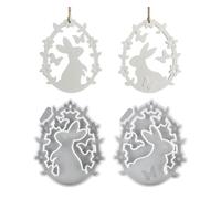 Modello per Coniglio di Pasqua,Attrezzo per Lavoretti Pasquali a Tema Coniglio - Stampini per Realizzare Ciondoli - Decorazione Appesa per la Festa di Primavera e per la Casa per Amici e