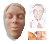 Modello per iniezione Testa in Silicone, Modello Viso manichino per addestramento Pratico per iniezione, per insegnamento in microplastica, per Infermiere Medico, Studenti di Medicina Forniture dida