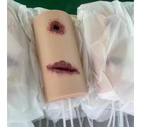 Modello per l'addestramento al bendaggio delle ferite, modello riutilizzabile per la simulazione di lacerazioni, simula il bendaggio delle ferite con laccio emostatico, per esercitarsi nelle tecniche