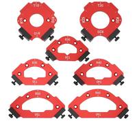 Modello per raggio d'angolo del router, 7 pezzi sagome per raggio d'angol con clip rimovibile, per angolo obliquo angolo esterno rotondo angolo interno raccordo lavorazione del legno