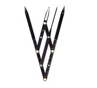 Modello per sopracciglia con posizionamento a 3 punti per un trucco mattutino veloce e modello per sopracciglia ergonomico per contorno delle sopracciglia senza errori