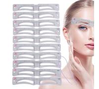 Modello per sopracciglia riutilizzabile - Set per il trucco delle sopracciglia modellante con stencil | Forniture per il trucco delle con cintura fissa per feste, viaggi, balli e appuntam