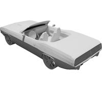 Modello Plymouth Barracuda Convertible 1970 Replica Scala Auto Stampato