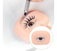 Modello Pratica Trucco Sopracciglia Manichino Viso Silicone Accessorio