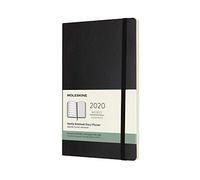 (modello precedente) - Moleskine 12 Mesi, anno 2020 Agenda Settimanale, Copertina Morbida e Chiusura ad Elastico, Colore Nero, Dimensione Large 13 x 21 cm, 144 Pagine