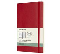 (modello precedente) - Moleskine 12 Mesi, anno 2020 Agenda Settimanale, Copertina Morbida e Chiusura ad Elastico, Colore Rosso Scarlatto, Dimensione Large 13 x 21 cm, 144 Pagine