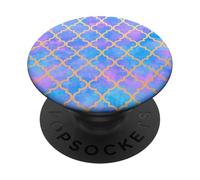 Modello quadrifoglio chic girly rosa blu giallo pastello PopSockets PopGrip Adesivo