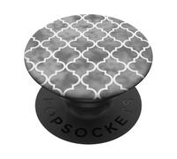 Modello quadrifoglio reticolo grigio chiaro moderno ed PopSockets PopGrip Adesivo