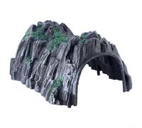 Modello Railroad Tunnel Plastica Rockery per grotta - Ingresso a binario singolo per set di treni in legno 17,8 x 13,7 cm