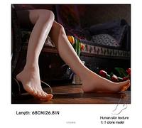 Modello realistico del piede in silicone Calze del modello a gamba lunghe del piede del manichino for l'arte silicone maschio femminile TPE. Espositore for unghie finto in gomma in gomma in plastica 3