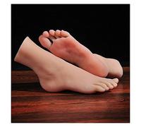 Modello realistico del piede in silicone Mannequin Snender Toes Foot Model Piedi Greco Piedi Scarpe Calzini for Art Fake Nail Display Silicone Female Femmina Fetish(Skin All Silicone,Right foot)