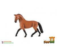 Modello realistico di cavallo in plastica marrone 13 cm