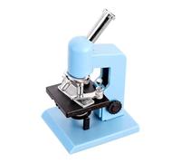 Modello realistico di microscopio per casa delle bambole, modello in miniatura per decorazione da scrivania, plastica resistente, 3,6 x 5,1 cm