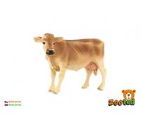 Modello realistico di mucca Jersey in plastica 13 cm