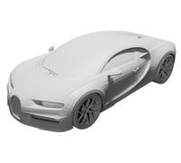 Modello Replica Bugatti Chiron Auto Miniatura Display Stampato 3D Collezione