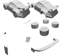 Modello Replica RWB Porsche 911 964 Turbo Scala 1:1000 Stampato 3D Mini