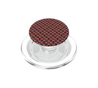Modello Ripetizione Curva Astratta Anni Ottanta Rosso Su Grigio PopSockets PopGrip per MagSafe