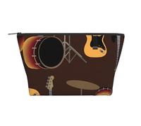 Modello Rock Di Tamburi Retro, Borsa da toilette Borsa per trucco Borsa per cosmetici Borsa da toilette da viaggio portatile