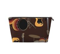 Modello Rock Di Tamburi Retro, Borsa da toilette Borsa per trucco Borsa per cosmetici Borsa da toilette da viaggio portatile