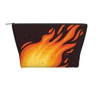 Modello rosso della fiamma della palla di fuoco che cade, Borsa da toilette Borsa per trucco Borsa per cosmetici Borsa da toilette da viaggio portatile