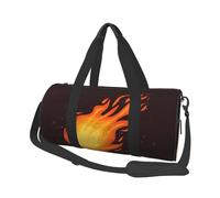 Modello rosso della fiamma della palla di fuoco che cade, Borsone da viaggio di grande capacità Borsa rotonda Borsa da viaggio sportiva Borsa da viaggio Borsa da fitness