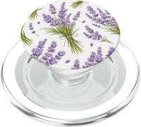 Modello senza cuciture botanico lavanda | Design floreale a base di erbe PopSockets PopGrip per MagSafe