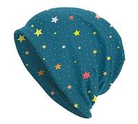 Modello Senza Cuciture colorato con Stelle Beanie Cappello per chemio Cappello per Il Cancro Cappelli a Maglia Cappelli Larghi per Sciarpe Larghe per Adulti Donna Uomo
