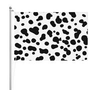 Modello senza cuciture con cane dalmata o pelle di mucca,Bandiera da giardino, bandiera decorativa da cortile, bandiera bifacciale, 2x3 piedi, per esterni e interni
