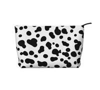 Modello senza cuciture con cane dalmata o pelle di mucca, Borsa per cosmetici in velluto a coste Borsa per il trucco Borsa da viaggio portatile