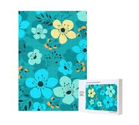 Modello senza cuciture con fiori primaverili,Puzzle in legno da 300 pezzi per adulti e adolescenti