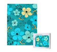 Modello senza cuciture con fiori primaverili,Puzzle in legno da 500 pezzi per adulti e adolescenti