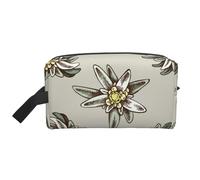 Modello Senza Cuciture Con H E Stella Alpina Colorata Disegnata, Borsa per il trucco Borsa per cosmetici Borsa da viaggio portatile da viaggio Borsa per trucco Organizer