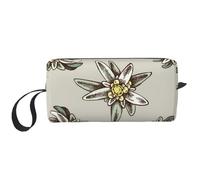 Modello Senza Cuciture Con H E Stella Alpina Colorata Disegnata, Borsa per il trucco Borsa per cosmetici Borsa da toilette da viaggio portatile Borsa per trucco Organizer